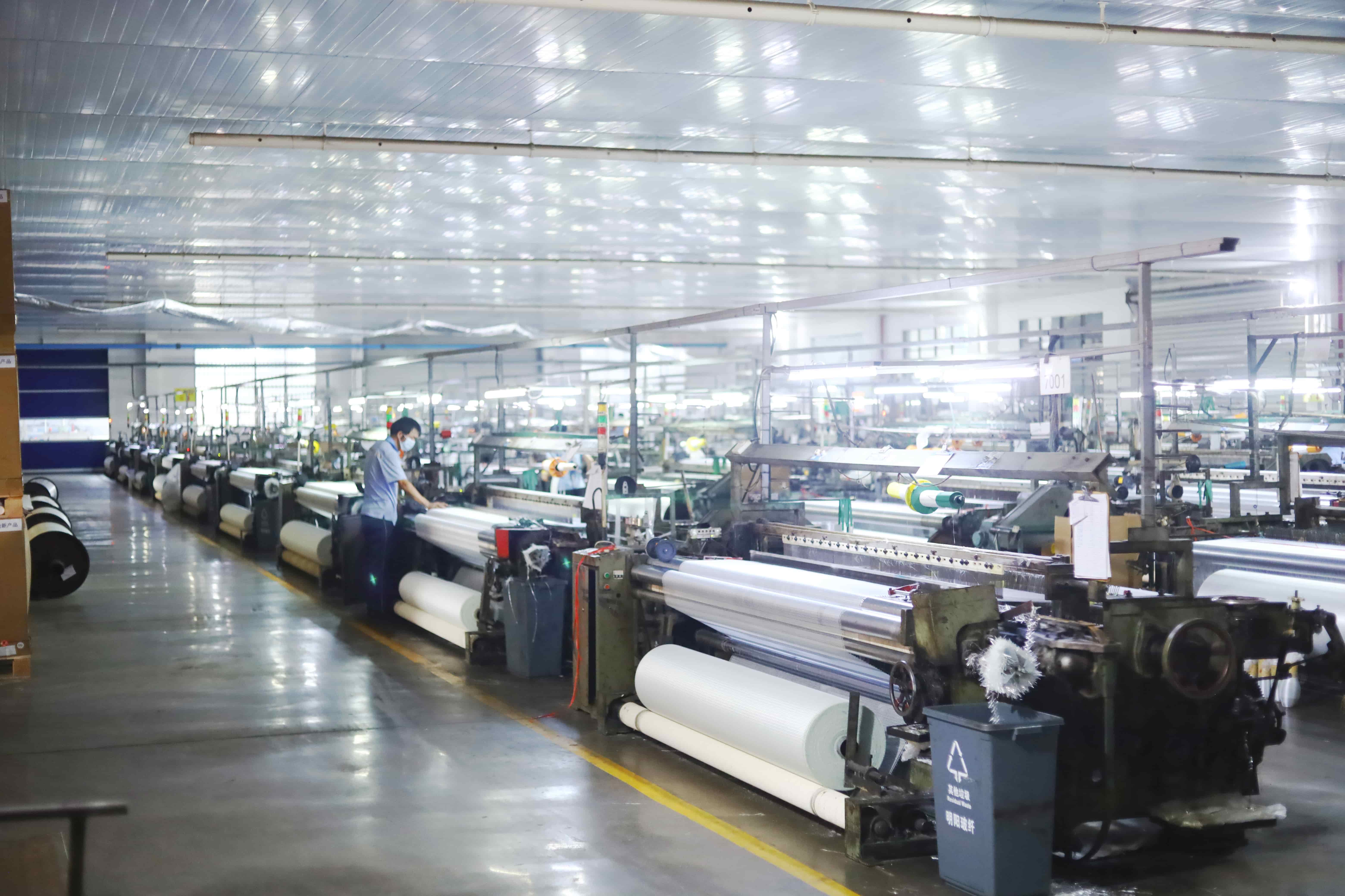 Fiberglass weaving production line